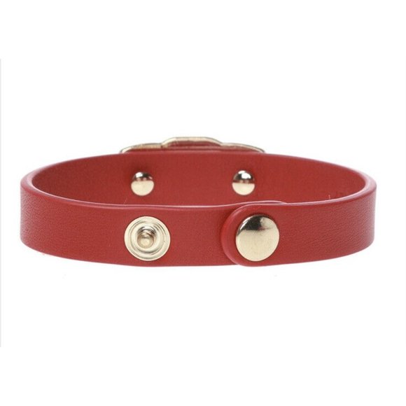 Ferragamo Red Leather  FERRAGAMO BRACELET WITH LOGO New In Box - Picture 2 of 12
